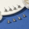Non-Tarnish 201 Stainless Steel Stud Earring Settings LS-X-STAS-S041-08-5