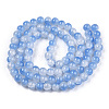 Crackle Baking Painted Imitation Jade Glass Beads Strands DGLA-T003-10mm-05-2