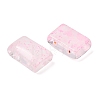 2-Hole Baking Paint Transparent Glass Beads GL-CBA5BF9-01E-2