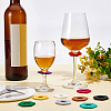 60Pcs 12 Colors Felt Wine Glass Charms AJEW-BC0003-09-6