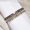 5Pcs 5 Styles Natural Rainbow Moonstone & Iolite & Non-magnetic Synthetic Hematite Beads Bracelets BJEW-JB13090-5