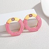 304 Stainless Steel & Acrylic Stud Earrings for Women EJEW-A164-07G-1