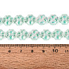 Baking Paint Electroplate Transparent Glass Beads Strands EGLA-Q136-04A-08-4