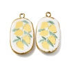 Fruit & Floral & Animals Printed Handmade Porcelain Pendants STAS-Z207-01G-03-1