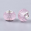 Resin Rhinestone European Beads RPDL-T002-03I-2