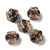 Handmade Foil Lampwork Beads Strands FOIL-Z001-03E-2