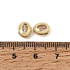 Brass Pave Cubic Zirconia Beads CU-CBA7D12-01G-3