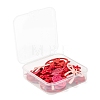 24Pcs 6 Style Deep Pink Series Spray Painted Alloy Pendants FIND-LS0001-61-7