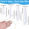 20Pcs 4 Styles Transparent Glass Pendants GLAA-SP0001-79-2
