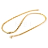 304 Stainless Steel Twist Chain Necklaces for Women NJEW-G140-08B-G-2