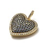 Brass Micro Pave Cubic Zirconia Pendants KK-C090-43G-02-2