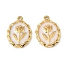 304 Stainless Steel Enamel Pendants STAS-I371-08G-02-1