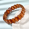 Natural Carnelian Beaded Stretch Bracelets for Women Men BJEW-D461-02F-5