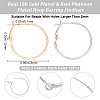 Beebeecraft 24Pcs 2 Colors Brass Hoop Earring Findings FIND-BBC0003-24-2