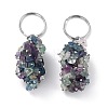 Natural Fluorite Keychain KEYC-C050-01D-RS-1