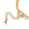 Heart Brass Micro Pave Clear Cubic Zirconia Cable Chain Bracelets For Women Girl BJEW-L696-011G-3