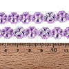 Baking Paint Electroplate Transparent Glass Beads Strands EGLA-Q136-04A-07-4