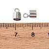 304 Stainless Steel Fold Over Crimp Cord Ends STAS-P434-05F-P-3