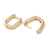 Rectangle Brass Hoop Earrings for Women EJEW-B056-12G-2