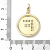 Brass Micro Pave Clear Cubic Zirconia Pendants KK-L253-17G-F-3