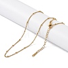 Brass Chain Necklaces NJEW-P309-08G-2
