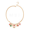 Alloy Enamel with Rhinestone Pendant Bib Necklaces FS-WGEB151-01-5