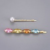 Iron Hair Clip and Stud Earrings Jewelry Sets SJEW-E331-03-4