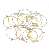 Brass Hoop Earrings KK-T032-015G-2