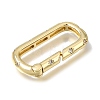 Brass Micro Pave Clear Cubic Zirconia Clasps KK-CBAEEA8-04G-2