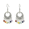 Gemstone Tassel Chandelier Earrings EJEW-JE07176-4