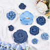 16Pcs 8 Style Denim Cloth Flowers DIY-FH0005-73-3
