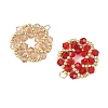 Imitate Austrian Crystal Bicone Glass Beaded Pendants PALLOY-MZ01394-2