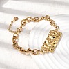Women's 304 Stainless Steel Bracelets BJEW-K264-02A-G-2