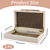 1Pc Wood Covered with PU Leather Jewelry Storage Boxes with Golden Tone Iron Findings CON-CN0001-24-2
