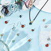 48Pcs 12 Styles Mixed Gemstone Rondelle Charms with Rack Plating Brass Loops FIND-DR0001-37-4
