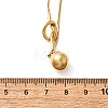 304 Stainless Steel Round Ball Knot Pendant Necklaces for Women NJEW-U031-05G-4