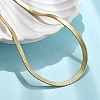 Brass Flat Snake Chain Necklaces for Women NJEW-U035-05G-2