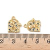 Brass Micro Pave Cubic Zirconia Charms KK-C099-01E-G-3