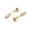 304 Stainless Steel Screw Shape Front Back Stud Earrings STAS-WH0061-23G-2