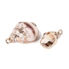Electroplate Natural Spiral Shell Pendants SSHEL-Q100-33G-2