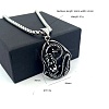 Vintage Punk 304 Stainless Steel Dragon Pendant Necklaces for Men GS6470-6