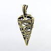 Cone Brass Cage Pendants LS-KK-L079-11-NR-1