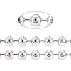 Non-Tarnish 3.28 Feet 304 Stainless Steel Ball Chains X-CHS-F009-01E-P-1