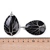 Natural Black Onyx(Dyed & Heated) Big Pendants KK-F868-30P-01-3