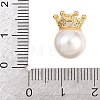 Brass Micro Pave Clear Cubic Zirconia Pendants KK-H273-24G-3