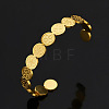 201 Stainless Steel Cuff Bangles for Women BJEW-T024-01C-G-1