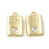 Rack Plating Brass Micro Pave Cubic Zirconia Pendants KK-P290-55G-1