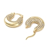 Brass Micro Pave Cubic Zirconia Chunky Hoop Earrings for Women EJEW-E310-19G-2