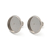 201 Stainless Steel Stud Earrings Findings STAS-O004-07D-P-2