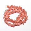 Grade A Natural Rhodochrosite Chip Beads Strands X-G-E271-93-2